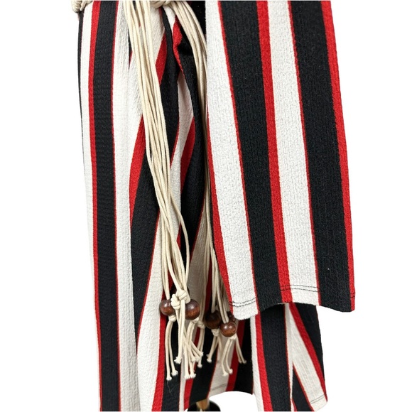 Zara Striped Dress with Woven Belt Size Small - Picture 6 of 10